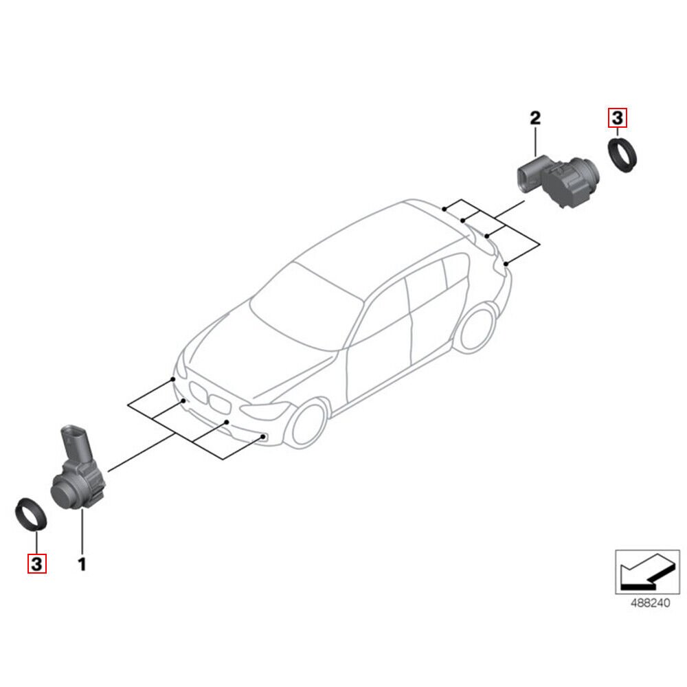 Car Reversing Radar Rubber Sleeve Rubber Ring For Parking Sensor Bumper Object Sensor 9663821577 9196705 25961317 Etc