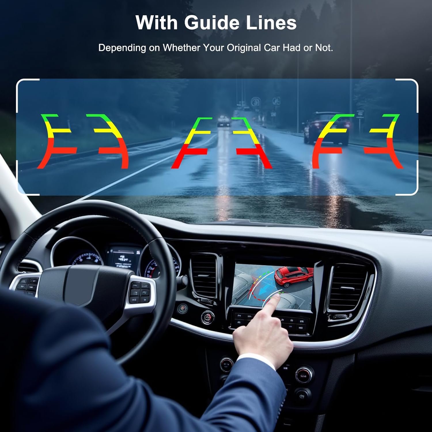 Rear View Backup Camera Parking Assist Camera Compatible with Dodge Dart 2013 2014 2015 2016, Replaces 56038990AA 56038990AB 56038990AC 1WY78GW7AA